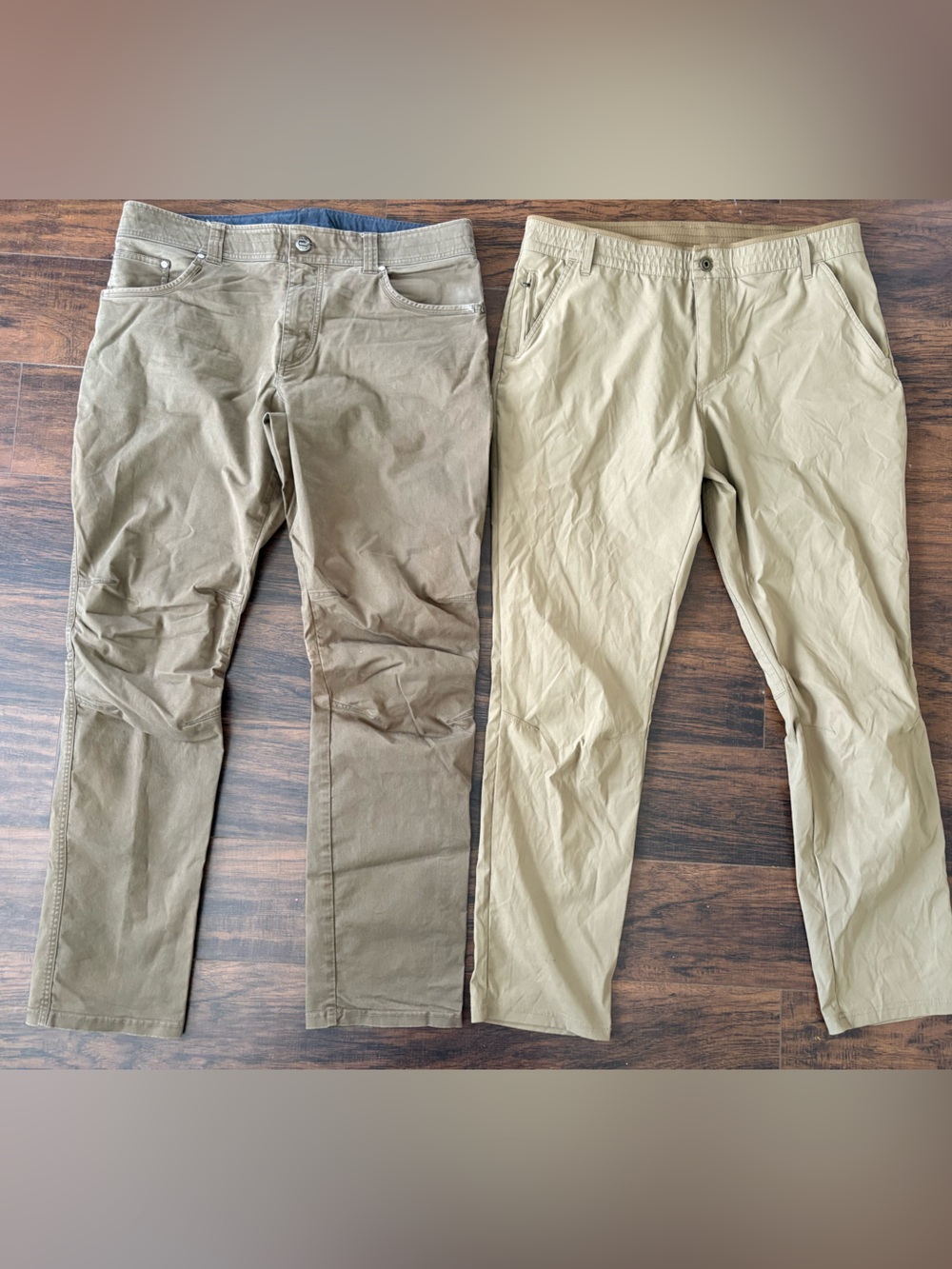 2 pairs of Kuhl pants Rydr-lite and Renegade size 38x34
